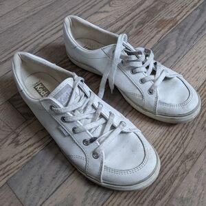 Keds leather white sneakers shoes, women's 7.5